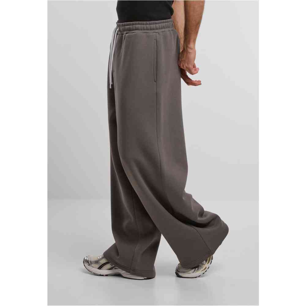 Urban Classics - Fluffy Wide Leg Pantalon de jogging homme - Gris
